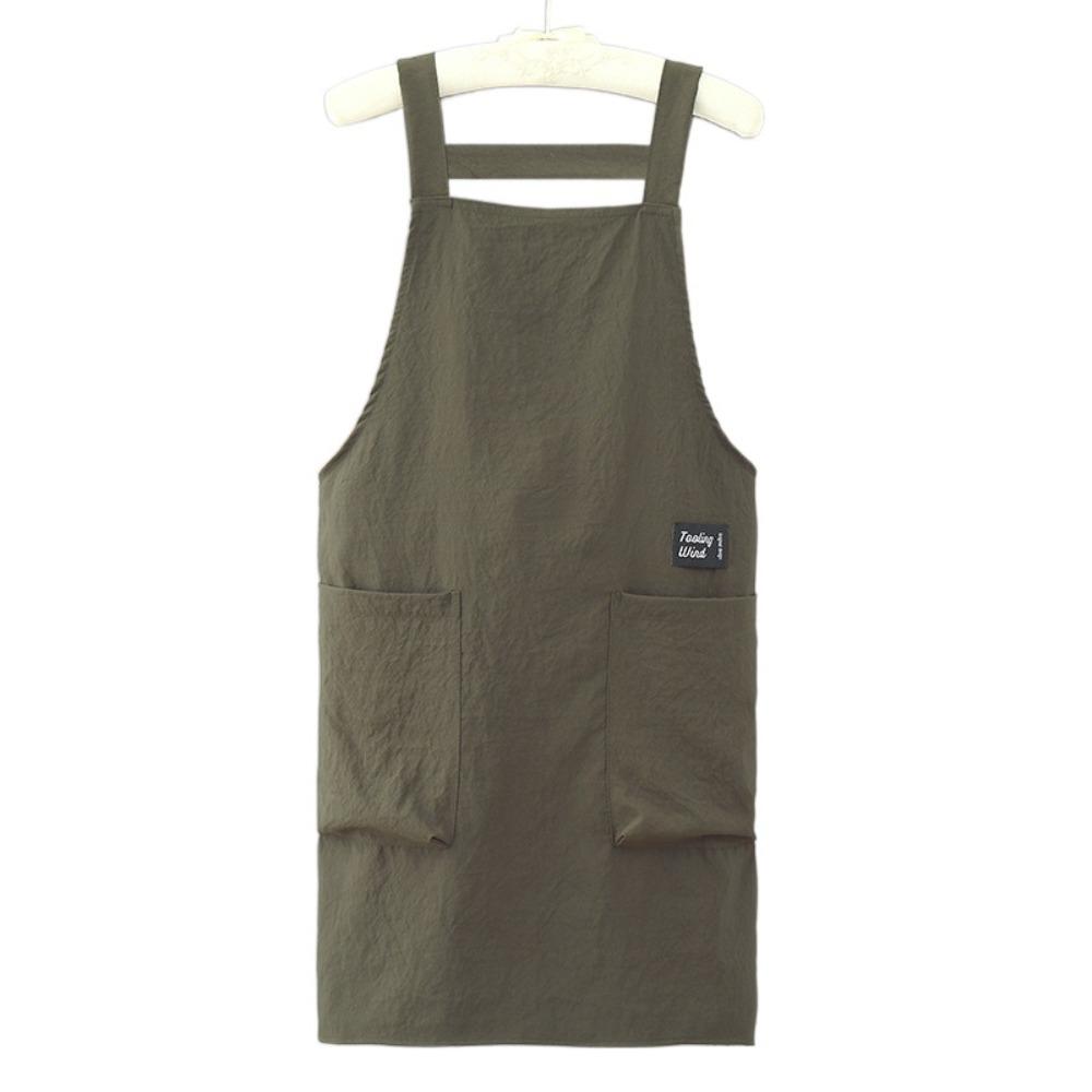 

Масляный кухонный халат, противообрастающий, ткань для стрижки волос, модный кулинарный фартук зелёный