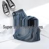 Women's High-Waist Ice Silk Tencel Jeans: Soft Summer Thin Style, Loose Straight-Leg Design