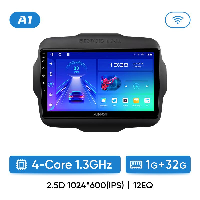 

Мультимедийный плеер Ainavi для Jeep Renegade 2016-2020 Carplay Android Auto Car Radio Stereo 4G Wifi