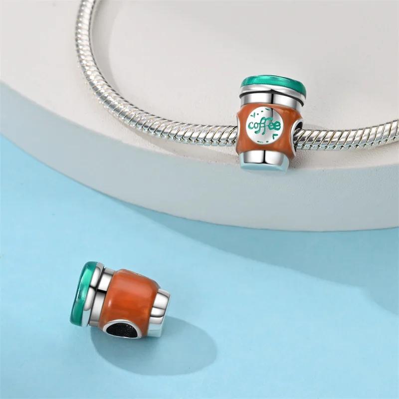 Copper Little Bear Soft Candy Coffee Strawberry Cake Afternoon Tea Charms Beads Fit Bracelets Diy Jewelry