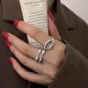 Stainless Steel Simple Hollow Rings for Women Geometric Fashion Smiple Open Handmade Allergy Party Jewelry Gifts New