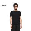 CROQUIS Men's 2025 Summer Solid Crewneck Slim Fit Mulberry Silk Short Sleeve Knit Shirt
