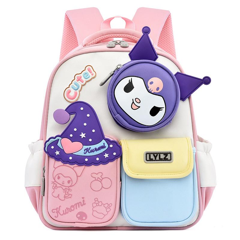 Kuromi Kindergarten Backpack For Kids Cartoon Large Capacity Lightweight School Bag