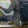 Heavy Duty Retractable Keychain Badge Clip ID Reel Chain Holder Outdoor Steel Wire Spring Rope Card Clip Carabiner Outdoor Key Card Cover Case Bags