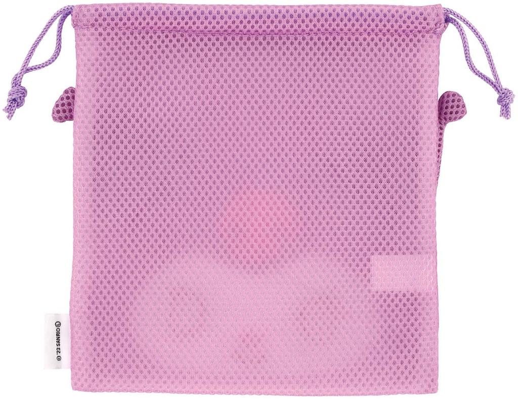 Skater Mesh Drawstring Pouch, Fully Washable, Breathable, Sanrio Kuromi ZKM1-A