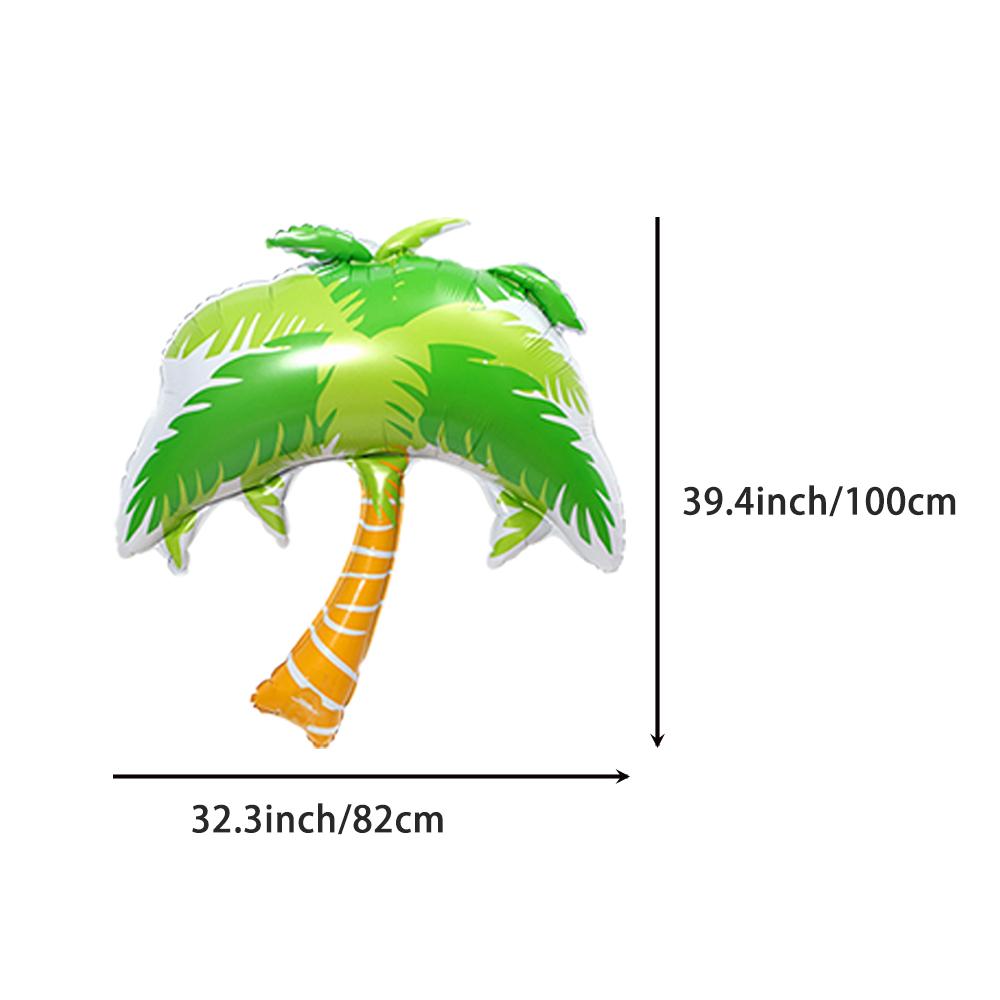 Large Palm Tree Aluminum Foil Balloons, Hawaiian Party, Seaside, Beach, Pool Party, Summer Seaside Beach Party Decoration Balloons