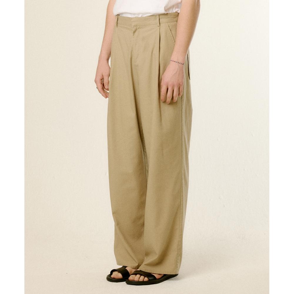 

FREI льняные широкие брюки на одну защип БЕЖЕВЫЙ