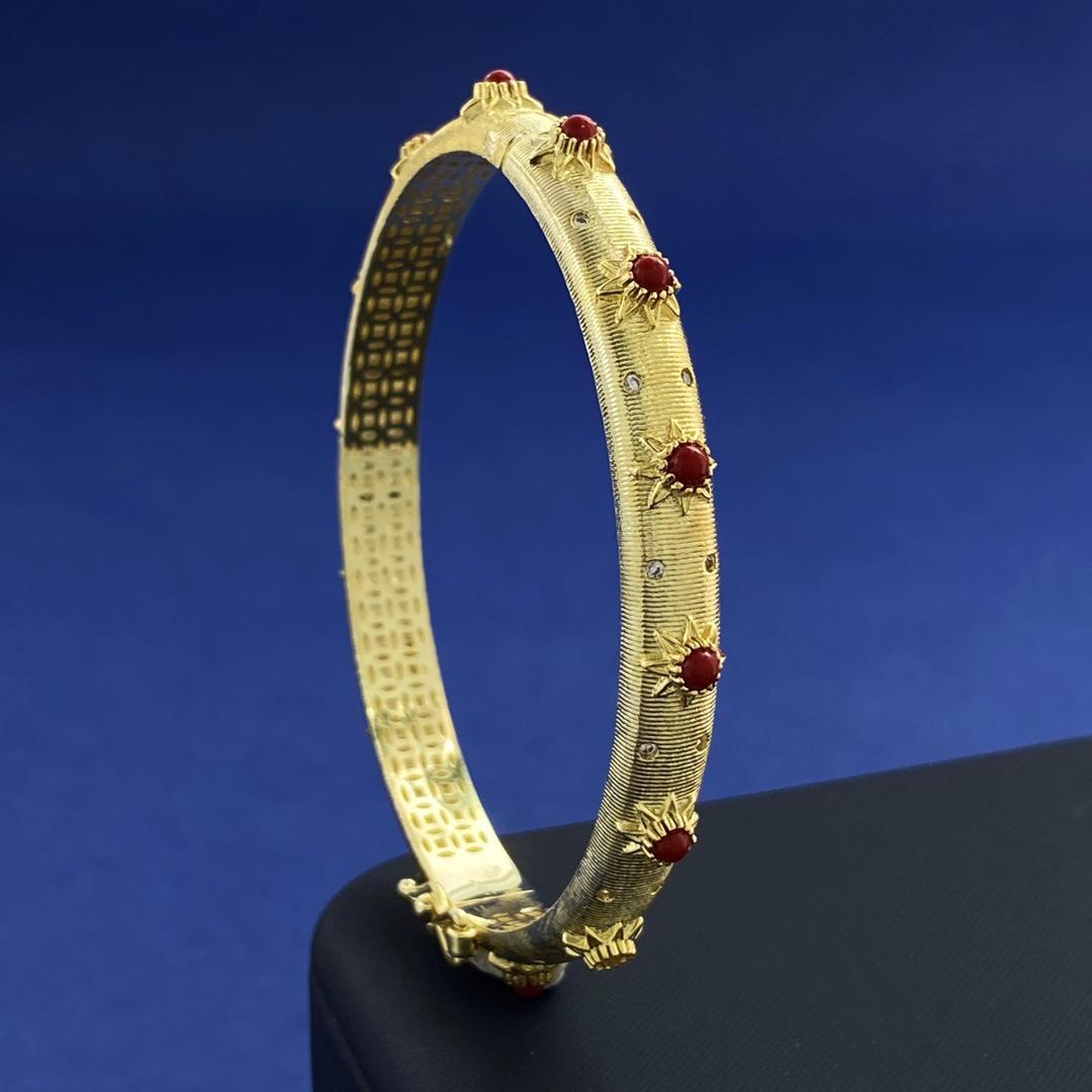 

Браслет «Подсолнух» с рубинами и бирюзой, с бриллиантовой застежкой