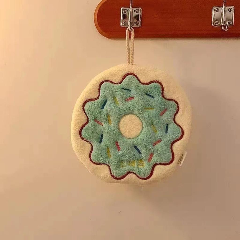 Thick Coral Fleece Embroidered Towel Cute Hand Towel Kitchen Children's Small Towel