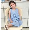 Girls Summer Thin Plaid Suit In Small Children Design Personality Top + Loose Pants Fresh Cute Two-piece Set