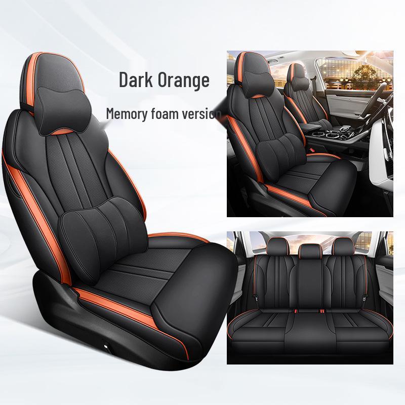 Boyue L Vollbezug Atmungsaktives Perforiertes Leder Autositzbezug für Alle Jahreszeiten