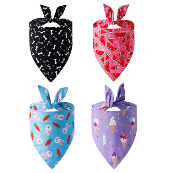 Dog Bandana Fashion Dress-up Accessories Triangle Scarf Printed Bib Collar Cat Puppy