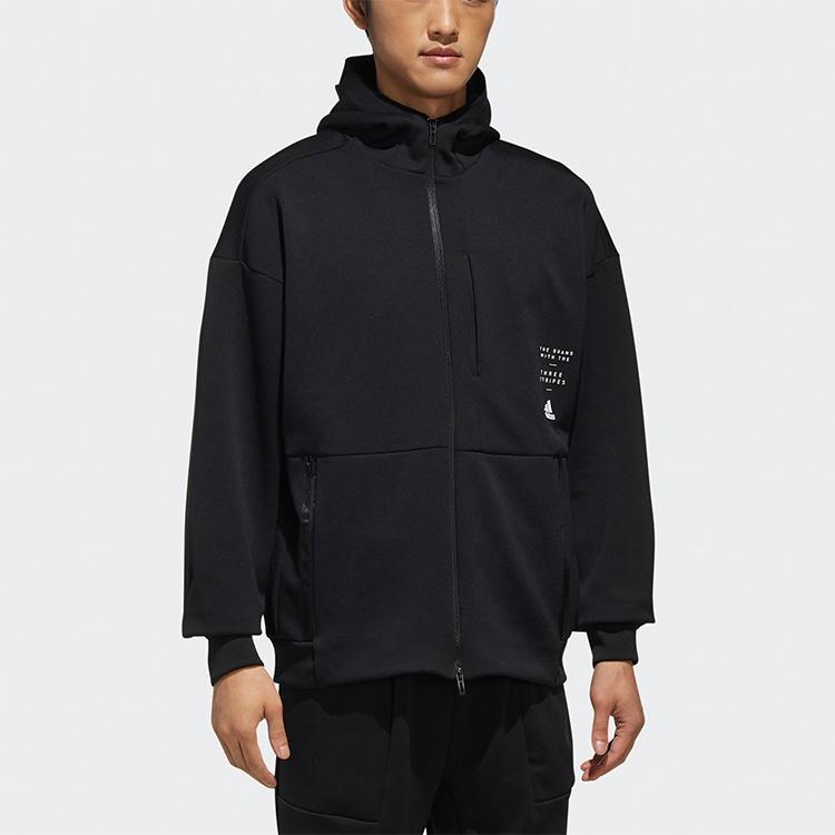 adidas Id Sweat Hd Casual Sports Jacket Men S Black Men's ED1948