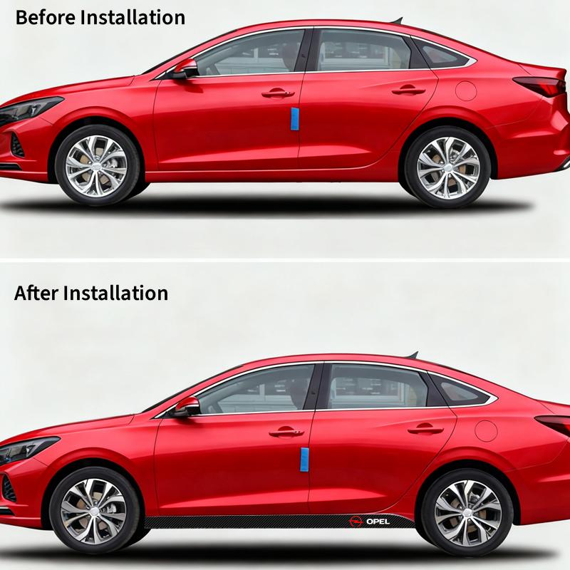 AAAYU1 AAAYQ1 Car door badge decorative stickers side skirt stickers For Opel Corsa Astra Insignia Vectra Zafira Meriva Mokka Grandland Vivaro