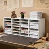 24-Slot Mail Sorter Organizer, White PVC Desktop File Sorter with Adjustable Shelves 6-Tier Stackable Document Holder for Office & Home