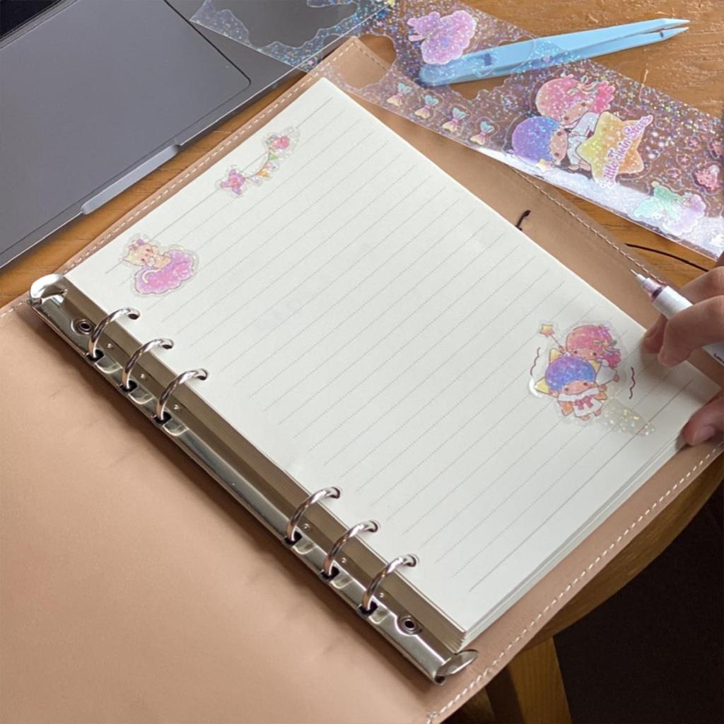 A5 travel diary, girls' leather notebook, student notebook, memo, 90 sheets, 180 pages, replaceable inner pages