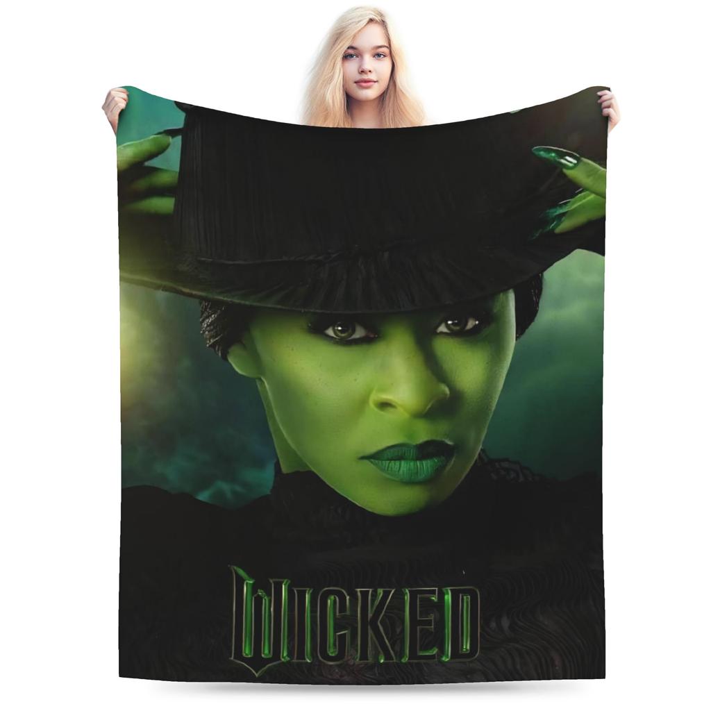 Elphaba Wicked For Good Flannel Blanket Defy Gravity Fashion Throw Blanket for Sofa Bedding Lounge 150*125cm Bedspread