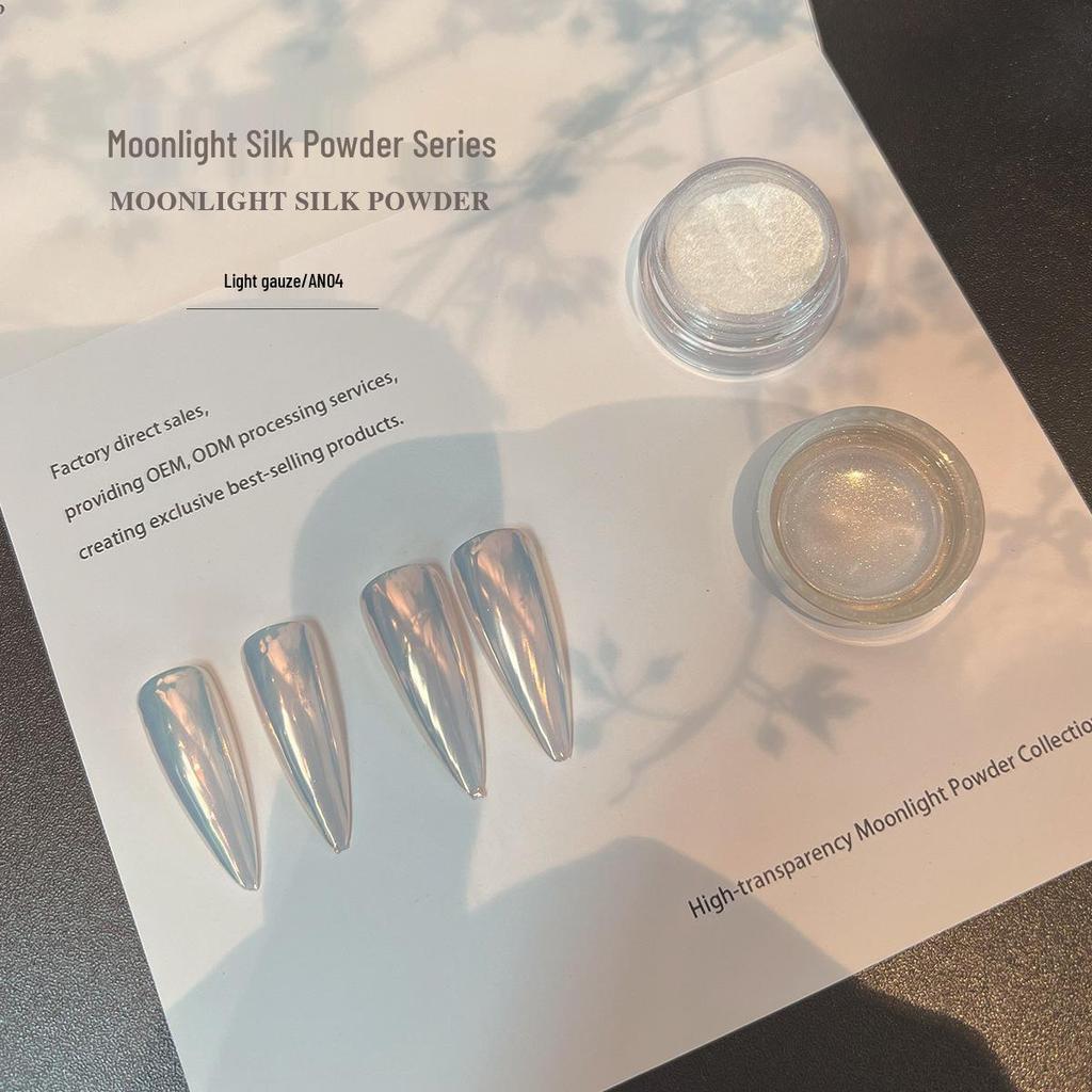 Sky Realm Moonlight Nail Art Powder - Silver Aurora 2023 Edition