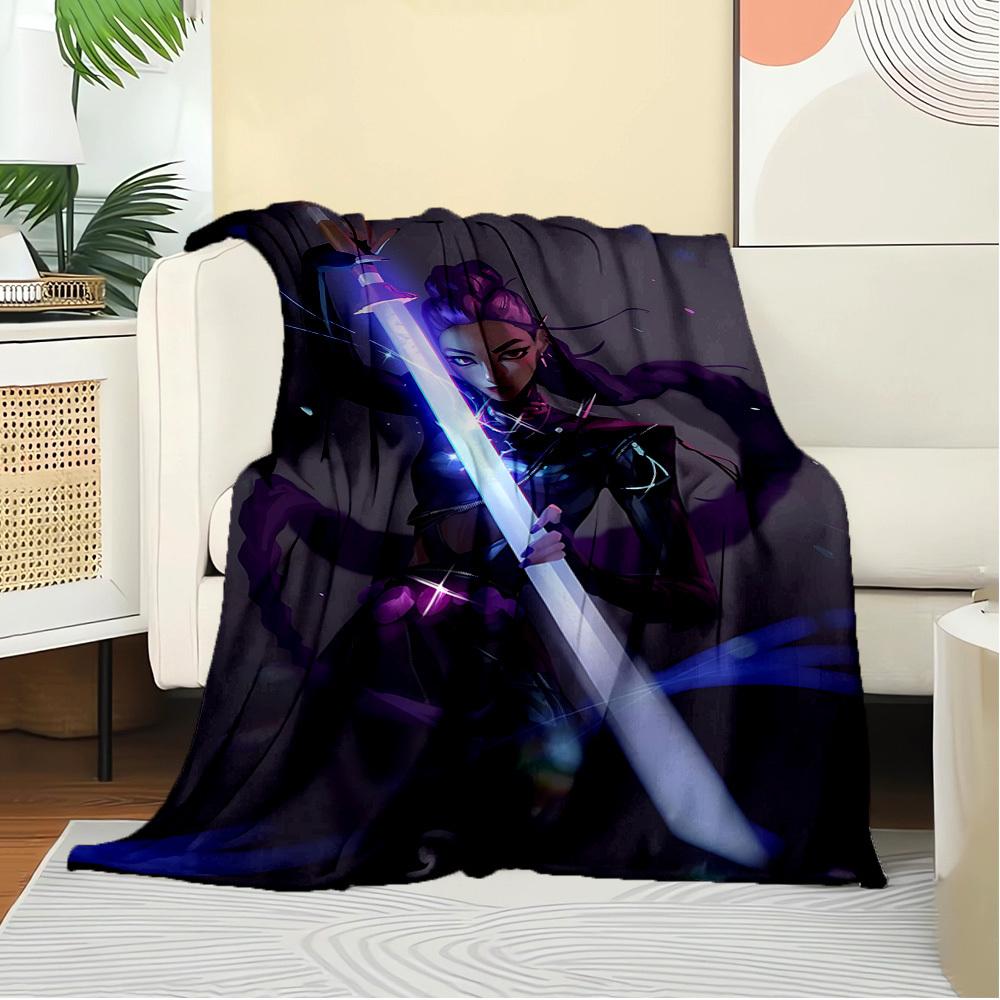 K-POP Anime Girls Group Four Seasons Soft Warm Blanket All-Season Thick Knit Polyester Bedspread for Bed, Camping, Travel Perfect Gift