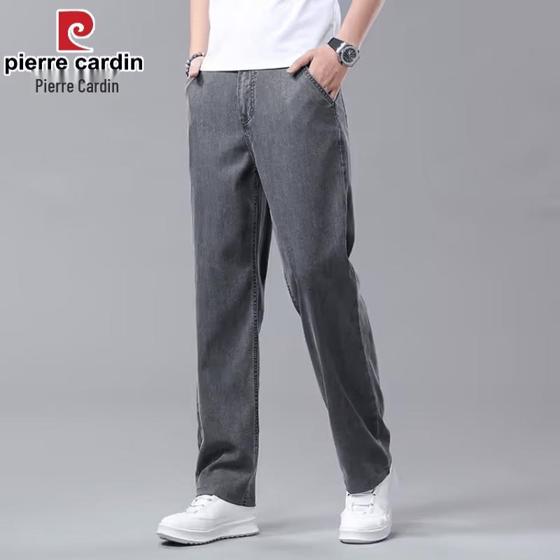 Pierre Cardin Men s Summer 2026 Ice Silk Tencel Loose Straight Jeans 34