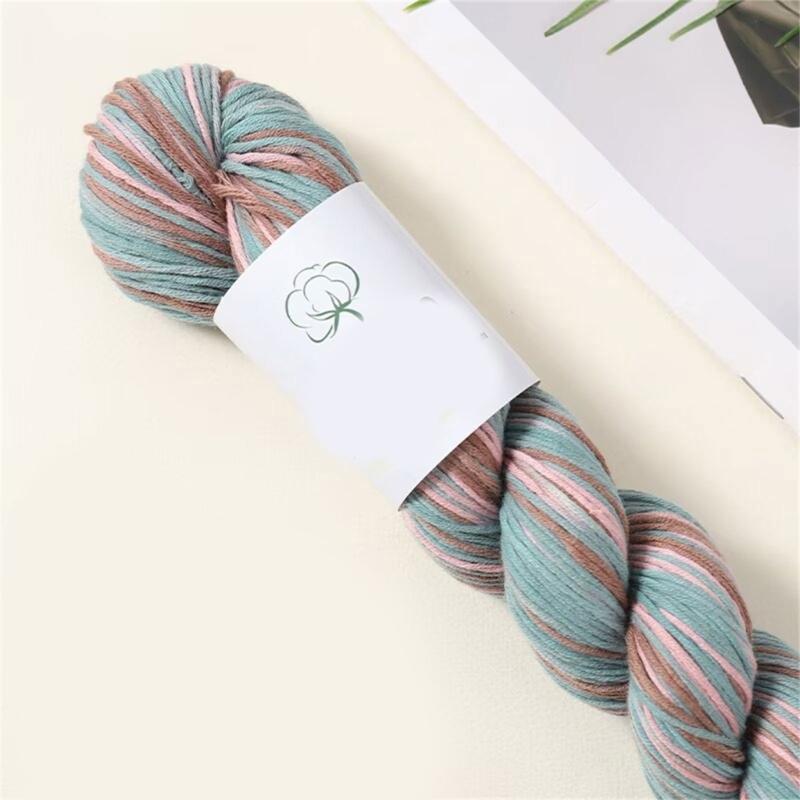 Multipurpose Cotton Knitting Yarn Hand Dyed Soft Natural Dyes for Scarves Hat Decoration Projects Easy to Handle