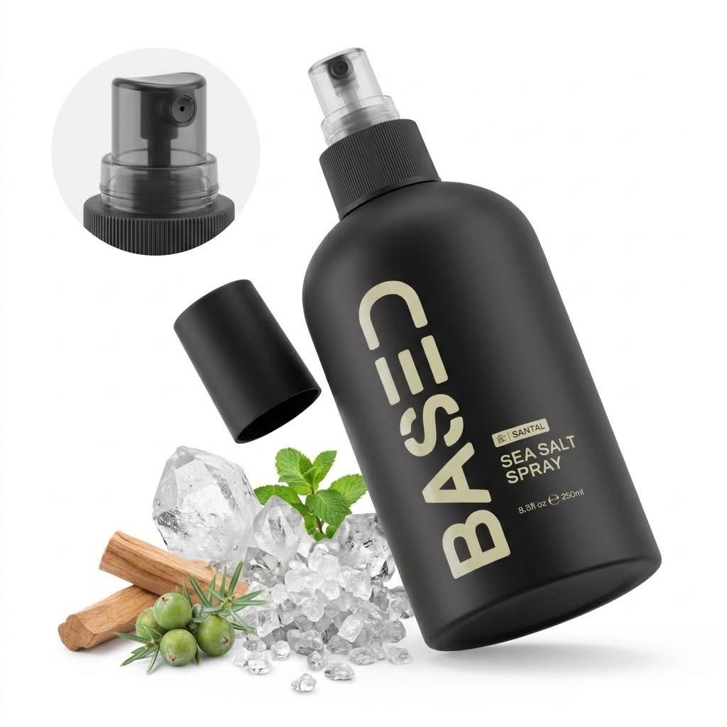 BASED Tengeri Sós Spray – Szantálfa Illatú Volument Adó Textúrázó Spray Férfiaknak 1pcs fekete