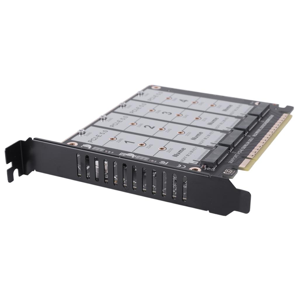 PCIE Express 5.0 Gen5 Gen4 X16 Detachable Bifurcation Raid Card To 4X NVME M.2 NGFF SSD Expansion Card