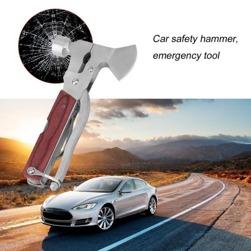 1Pc Stainless Steel Multi-purpose Outdoor Emergency Survival Tool Car Safety Hammer Emergency Hammer