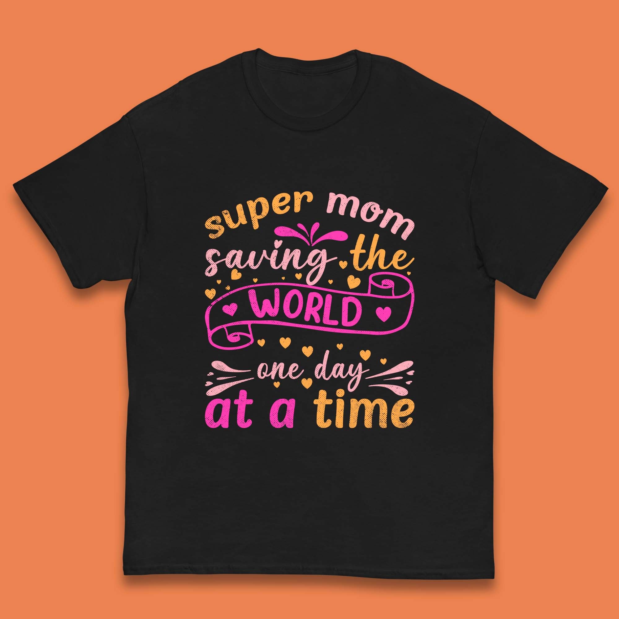 Super Mom Saving The World Kids T-Shirt 120