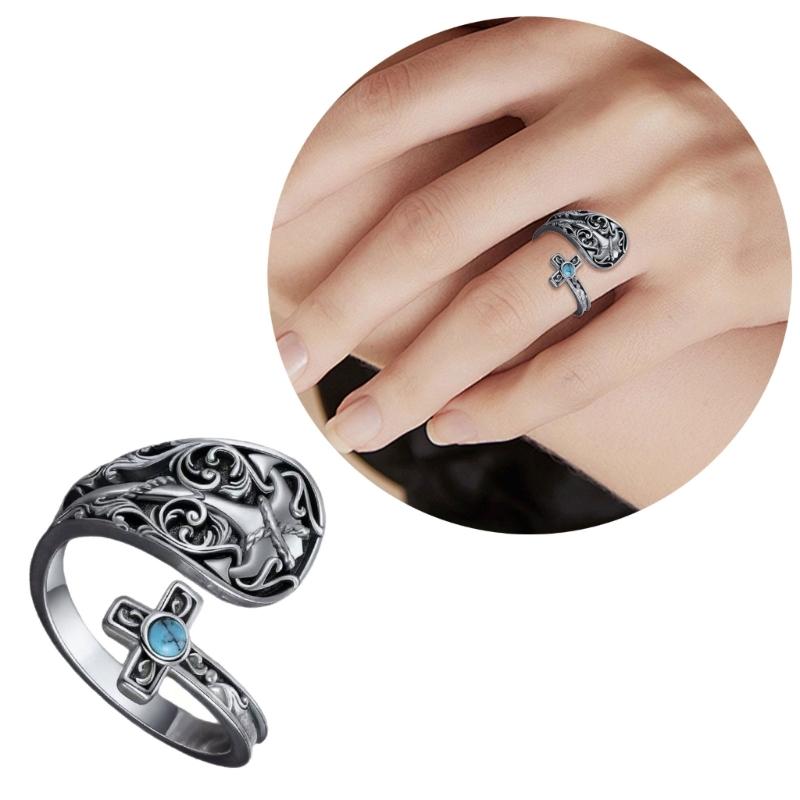 Elegant Finger Rings Party Accessories Geometric Crosses Weddings Rings Zinc Alloy Texture for Fashion Casual Looks