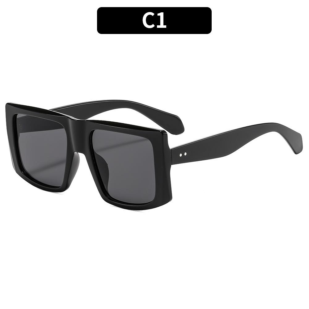 Oversized Square Frame Sunglasses European American Style Versatile Street Snap Daily Women Influencer Shades