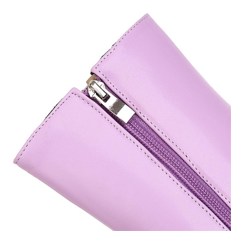 B5/Dámské krátké kozačky na vysokém podpatku Podzim a zima Nová barva Candy Nepromokavá platforma Velké kozačky na silném podpatku