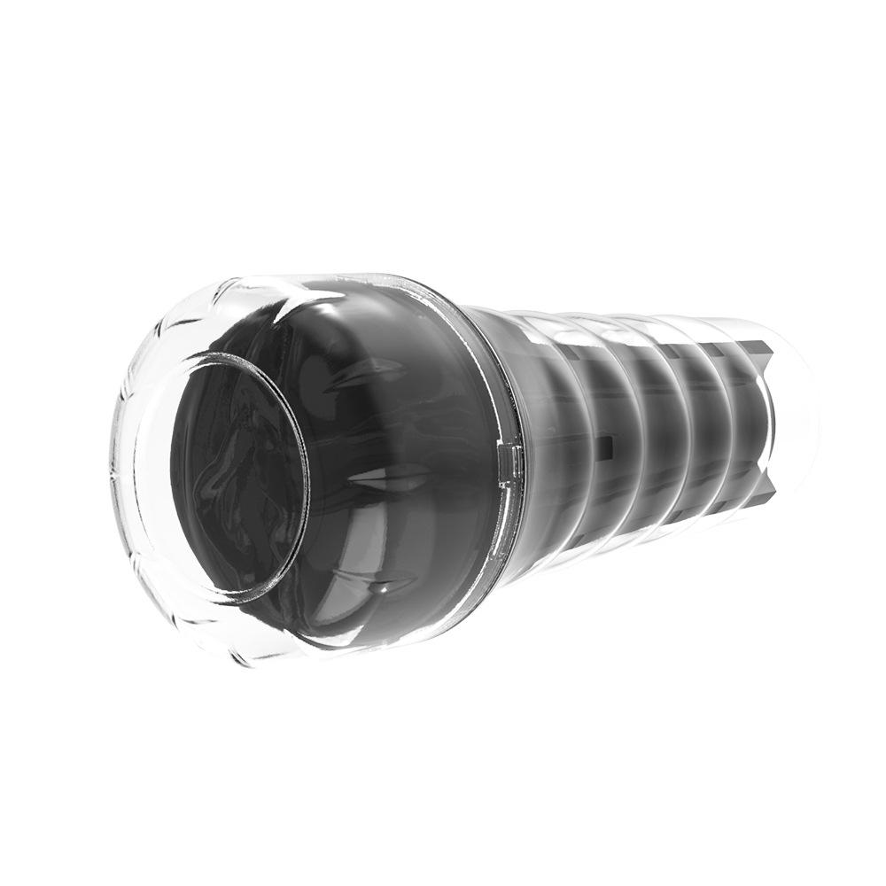 Men's Portable Soft Rubber Masturbation Cup - Simulated Oral Sex Trainer Flashlight.