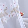 1PC Pull Pleated Tape Flower Embroidered Style Window Panel Tulle Curtain Home Textile Living Room Decor Nuan Series