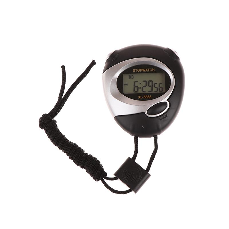 Ręczny Stoper Sportowy Licznik Wodoodporny Cyfrowy Wyświetlacz LCD Chronometr Timer Fitness Do Pływania Biegania Treningu Sportowego