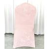 Jacquard Stuhlbezug Rosa Strickstoff Bequem Atmungsaktiv Langlebig Sitzbezug Luxus Hochzeit Bankett Dekorative Stuhlhusse