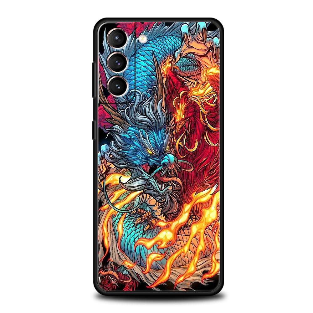 

Мультяшный чехол-дракон для Samsung Galaxy S24 S23 S22 S20 S21 FE Ultra S24 S23 S10 S10E S9 S8 Plus 5G Силиконовый чехол для телефона Сумка Capa for Samsung S24