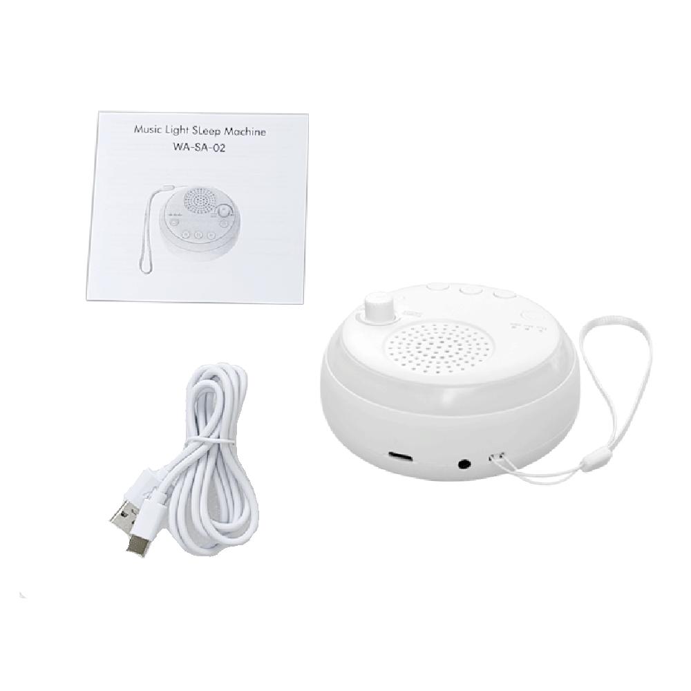 Desktop White Noise Machine Mini Baby Sleep Machine Built-in Night Light 16 Soothing Sounds