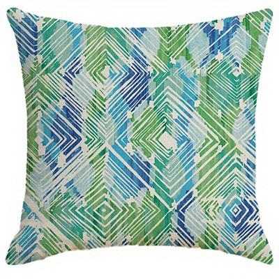 Heimdeko Lebendige Geometrische & Gestreifte Aquarell Kissenbezüge Muster Kissenbezug Geeignet für Sofa Schlafzimmer Auto Kissenbezug
