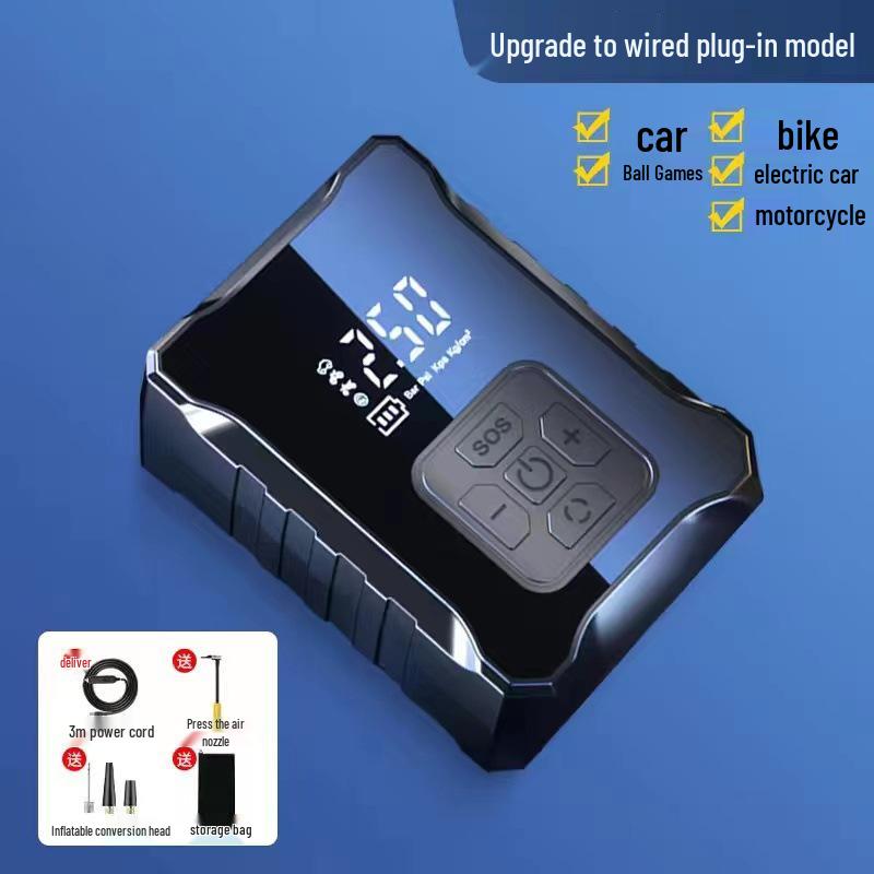 Wireless Portable Car Tire Inflator - Multifunctional Electric Air Pump
