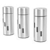 3Pcs Salt and Pepper Shakers Set Stainless Steel 3 Sizes Hole Spice Dispenser Seasoning Container Bo