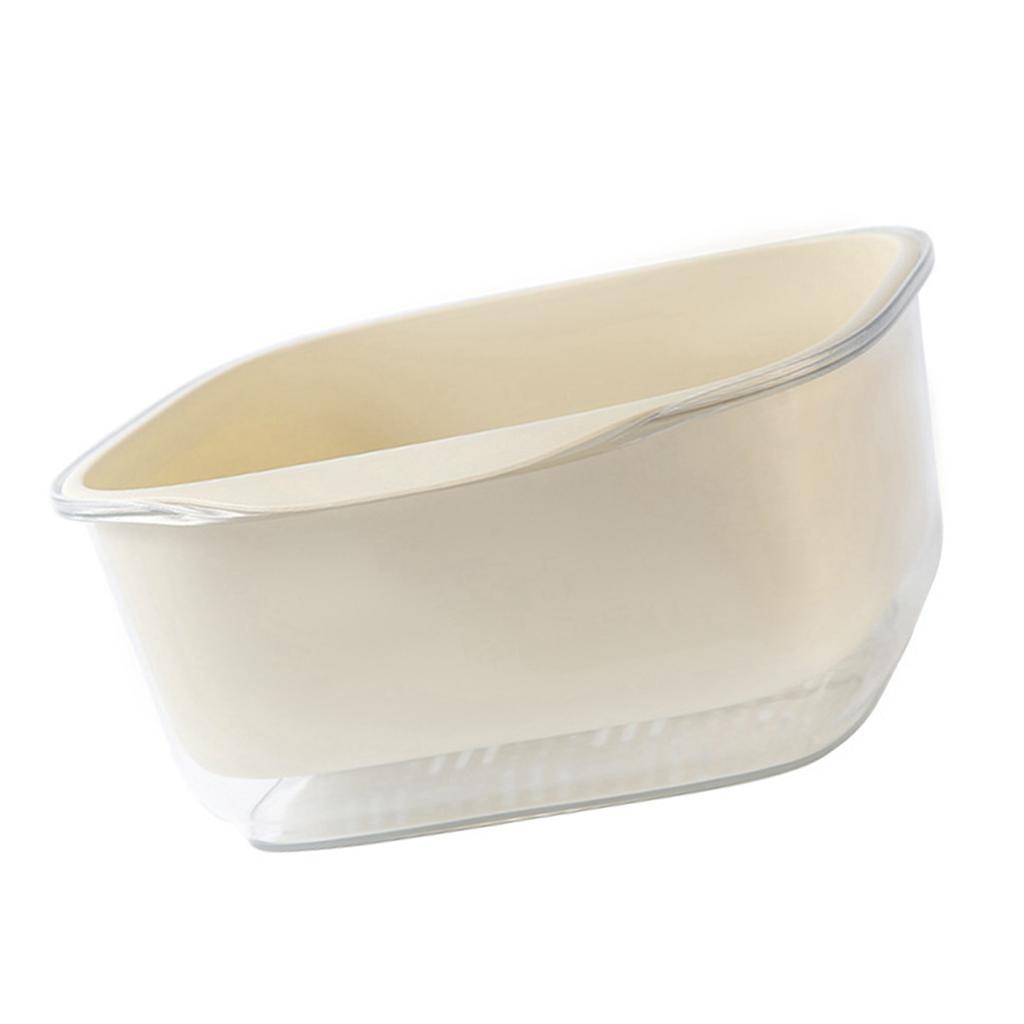 Double Layer Vegetables Fruits Washing Basket Kitchen Colanders Bowl Set Plastic Drain Basin Basket