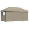Vidaxl Pop-Up Party Tent with 4 Walls, Taupe