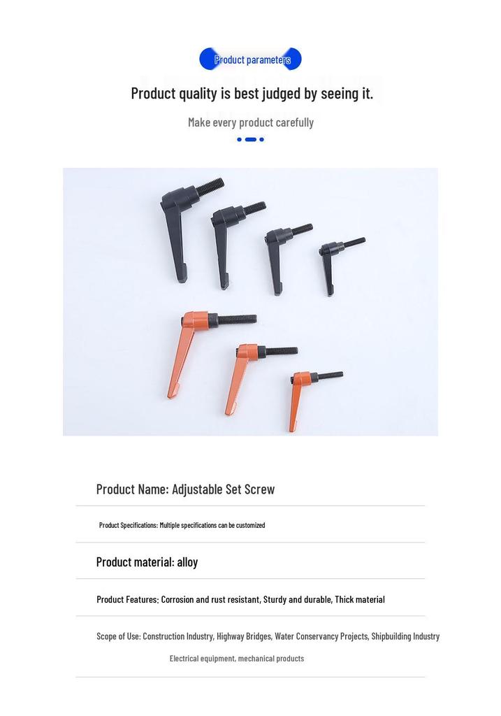 Adjustable Aluminum Alloy L-Handle Clamp Screw