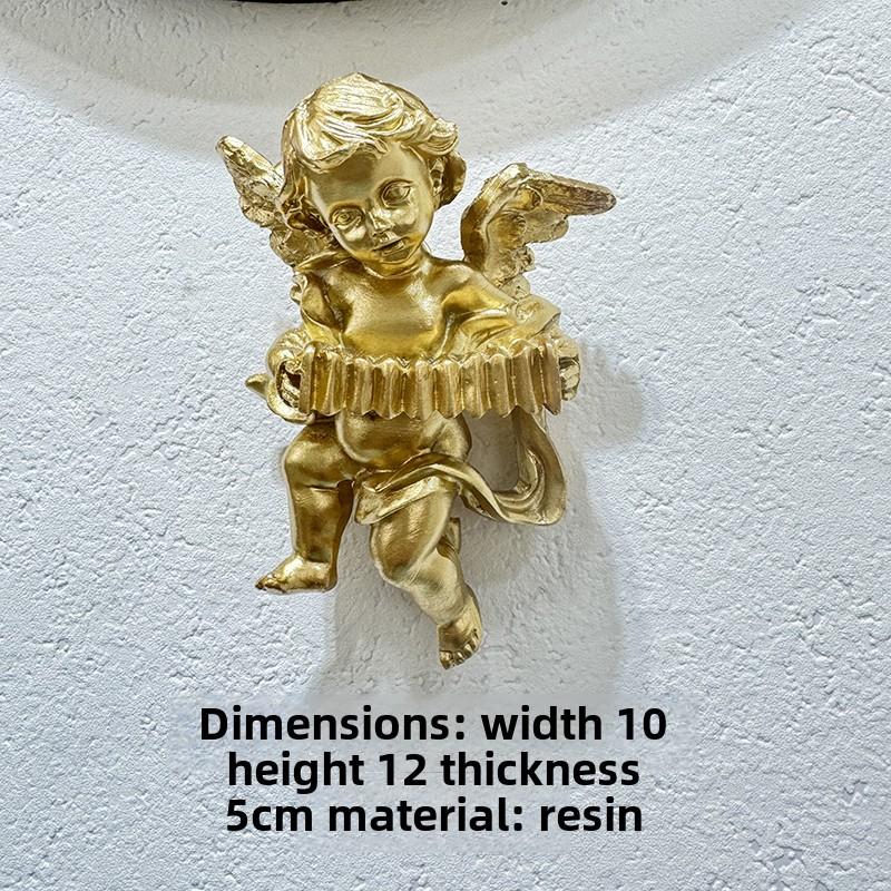 BEPAN European light luxury resin gold little angel wall decoration Swallow nail free wall decoration wall hanging
