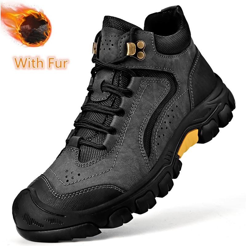 

Модные мужские повседневные кроссовки, зимние ботинки из натуральной кожи, стильные мужские ботинки для отдыха 2024 года, роскошные ботильоны, теплые плюшевые меховые зимние ботинки 46