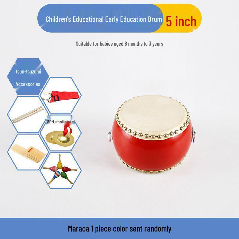 Kogane Inch Cowhide Drum: Children's Small Drum and Percussion Instrument.