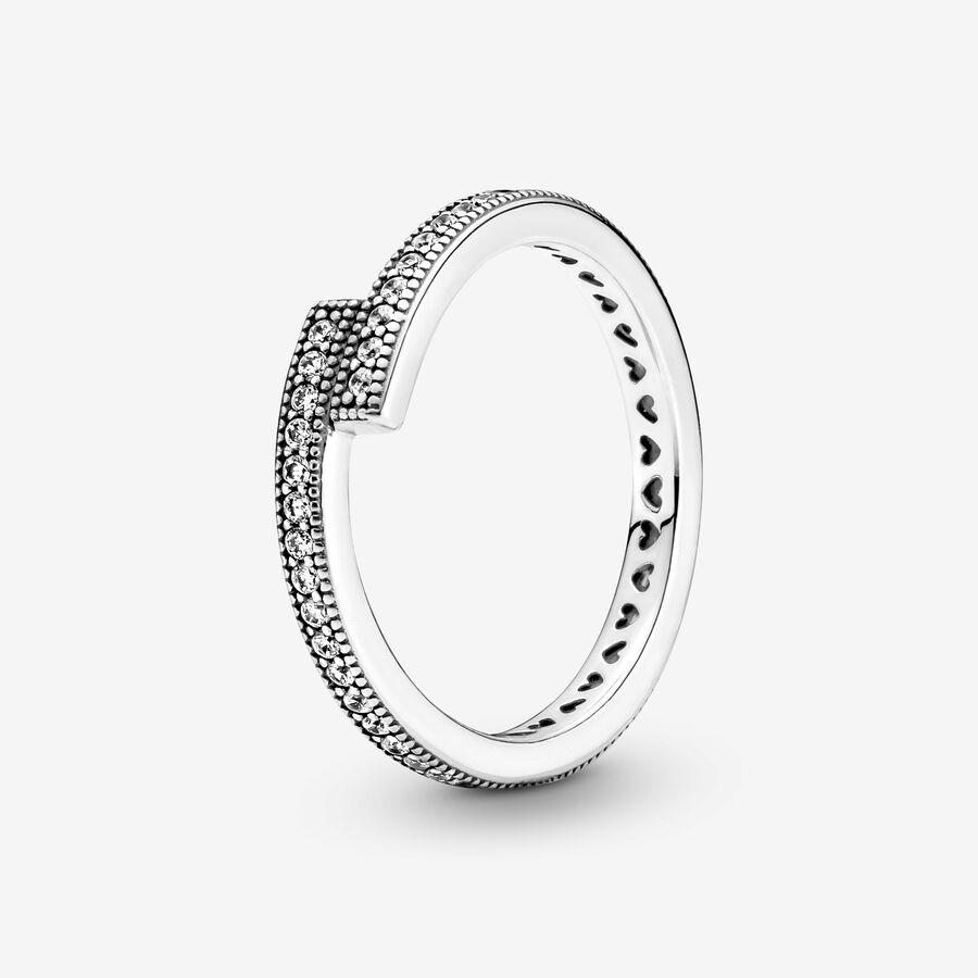 Original 925 Silver Rings For Women Love Hearts Crystals Rose Gold Engagement Wedding Stackable Ring Jewelry Gift