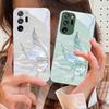 Flowing Butterfly For Samsung Galaxy Note 8 9 10 PRO 20 Ultra A01 02 03 Core 04E 4G 12 13 5G Tempering Glass Phone Case