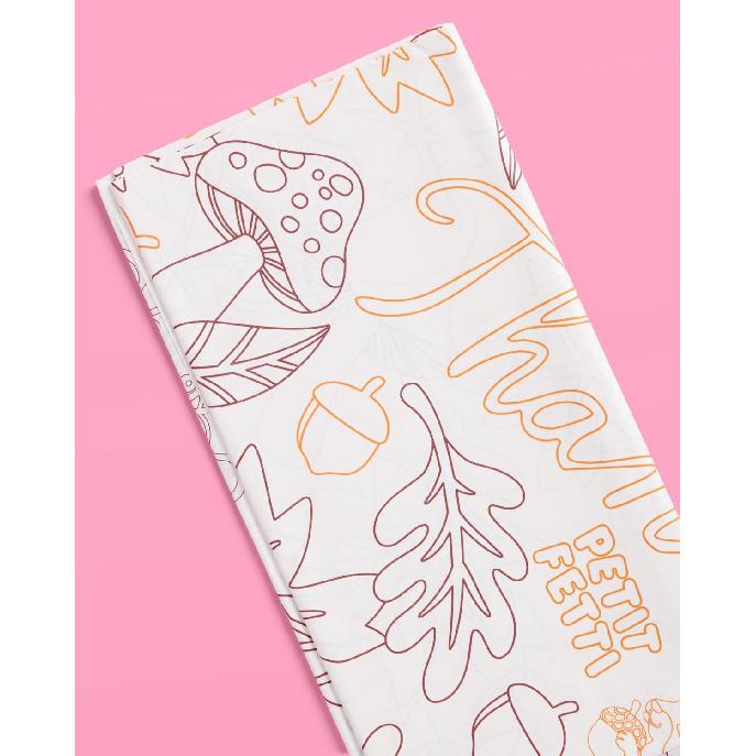 xo, Fetti Thanksgiving Paper Coloring Tablecloth - 9' x 4.5' | Fall Holiday Party Decorations, Friendsgiving Tablescape, Give Thanks Arts & Crafts,